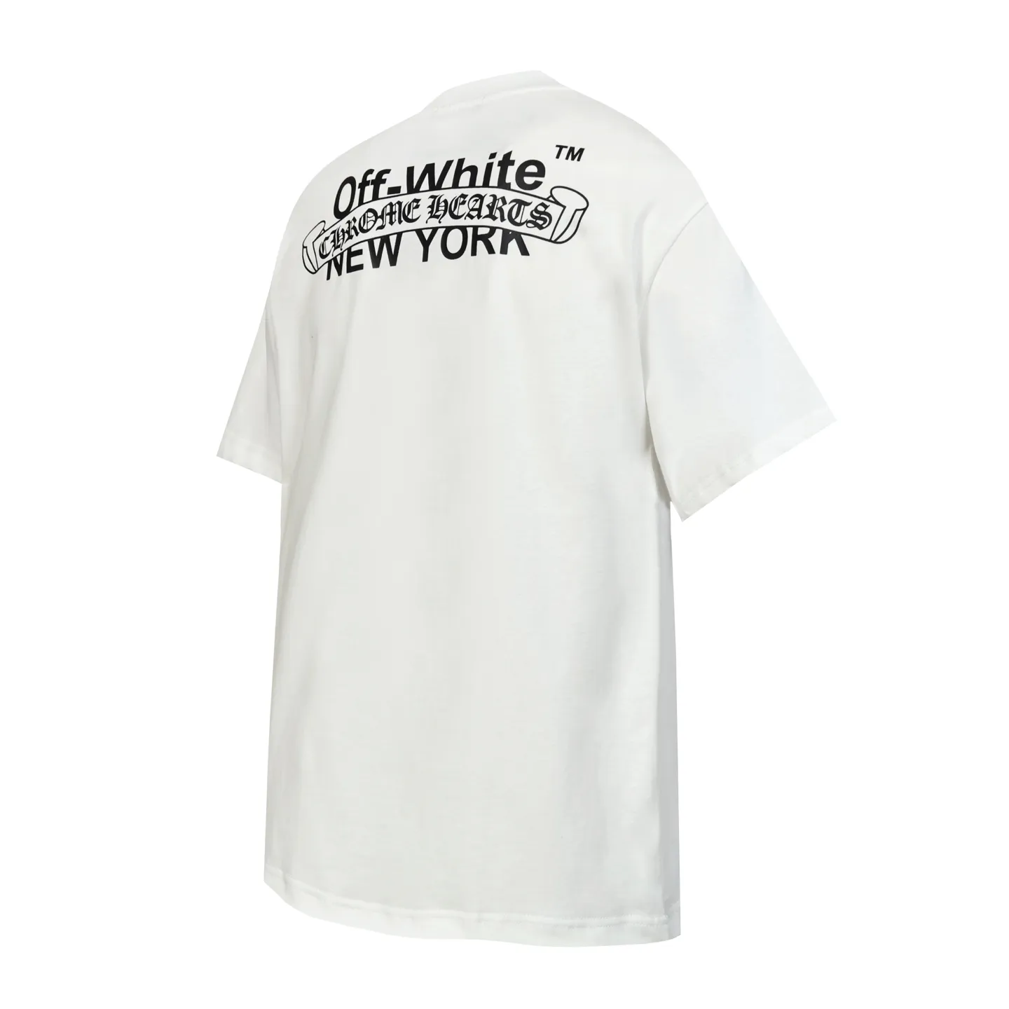 P150 Cross-border model, please do not place an order if you are pursuing quality - Chrome Hearts/Chrome Hearts joint Off white cross-leather short-sleeved T-shirt - High weight, high density, high quality, soft, delicate and skin-friendly wool, soft and silky to the touch, excellent warmth and skin-friendly properties - Custom-woven and custom-dyed, no color difference, no matter the fabric or workmanship details, beat the ordinary version on the market -Colour: black white -Size: S M L XL